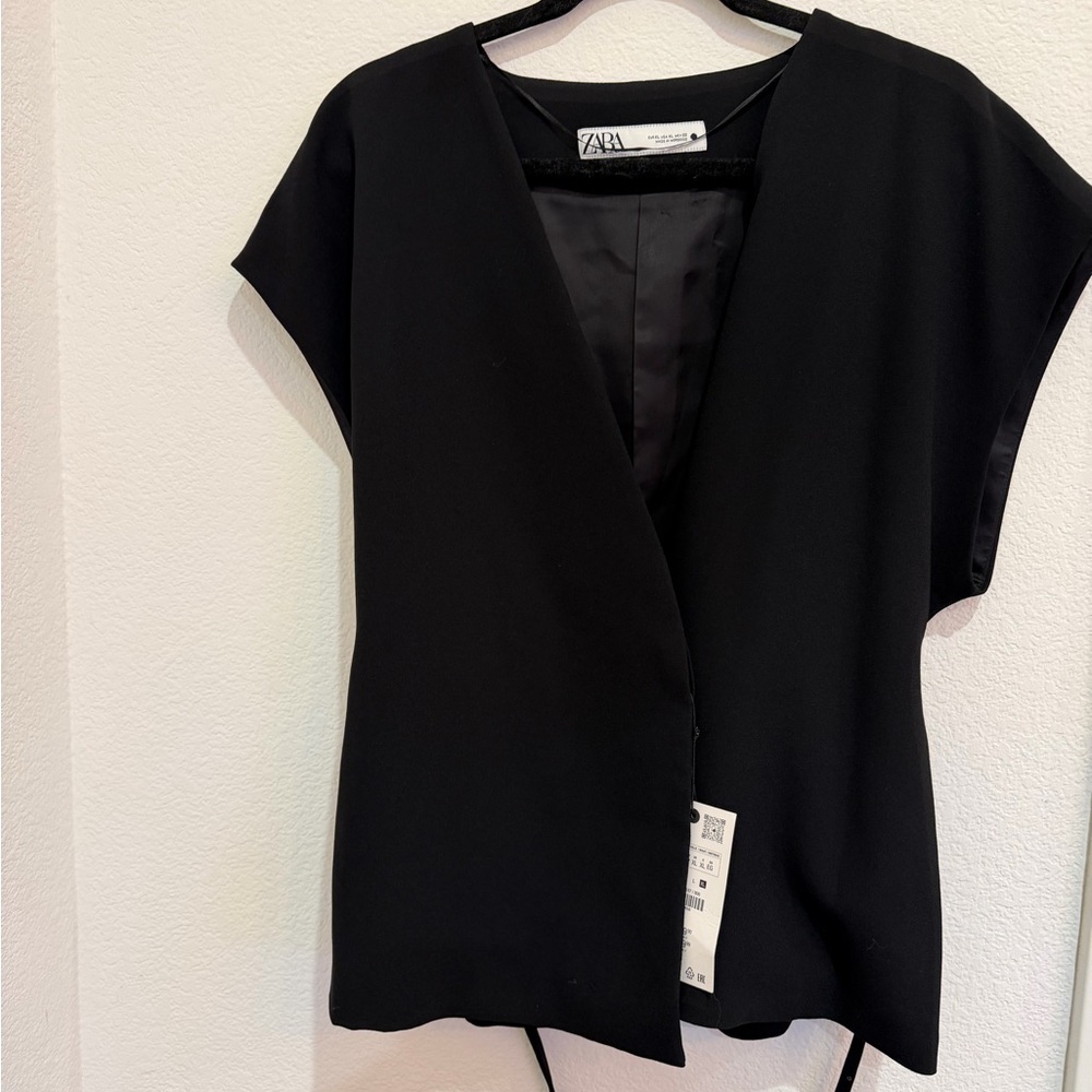NWT Zara belted vest or crossover over blouse - Picture 5 of 6